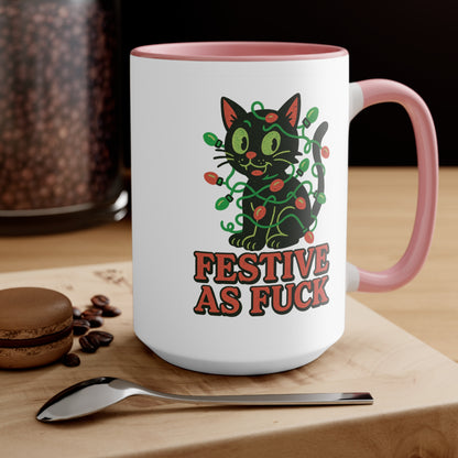 Festive Accent Mugs - Whimsical Holiday Drinkware, Christmas Gift, Cozy Coffee Mug, Unique Housewarming Present, Cute Tea Cup