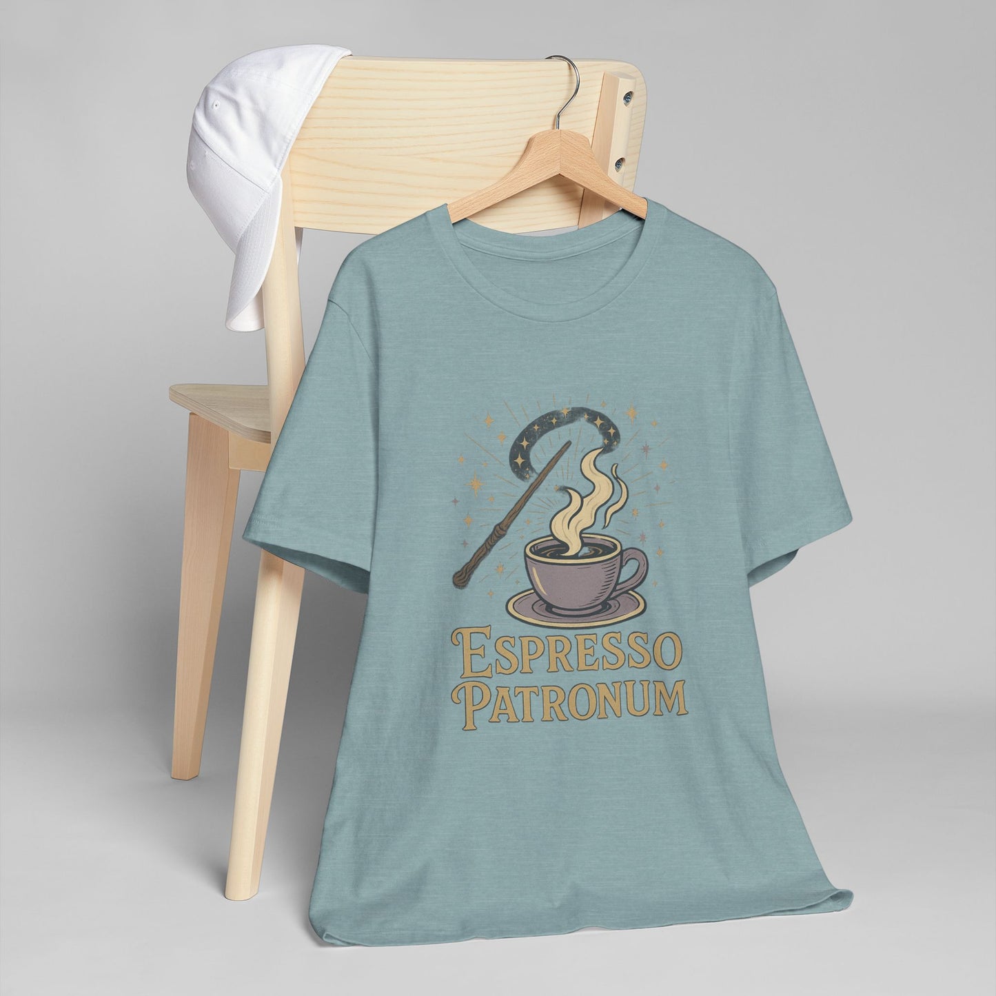 Espresso Patronum T-Shirt - Magical Coffee Tee, Gift for Coffee Lovers, Unisex Wizarding Apparel, Perfect for Casual Wear and Events
