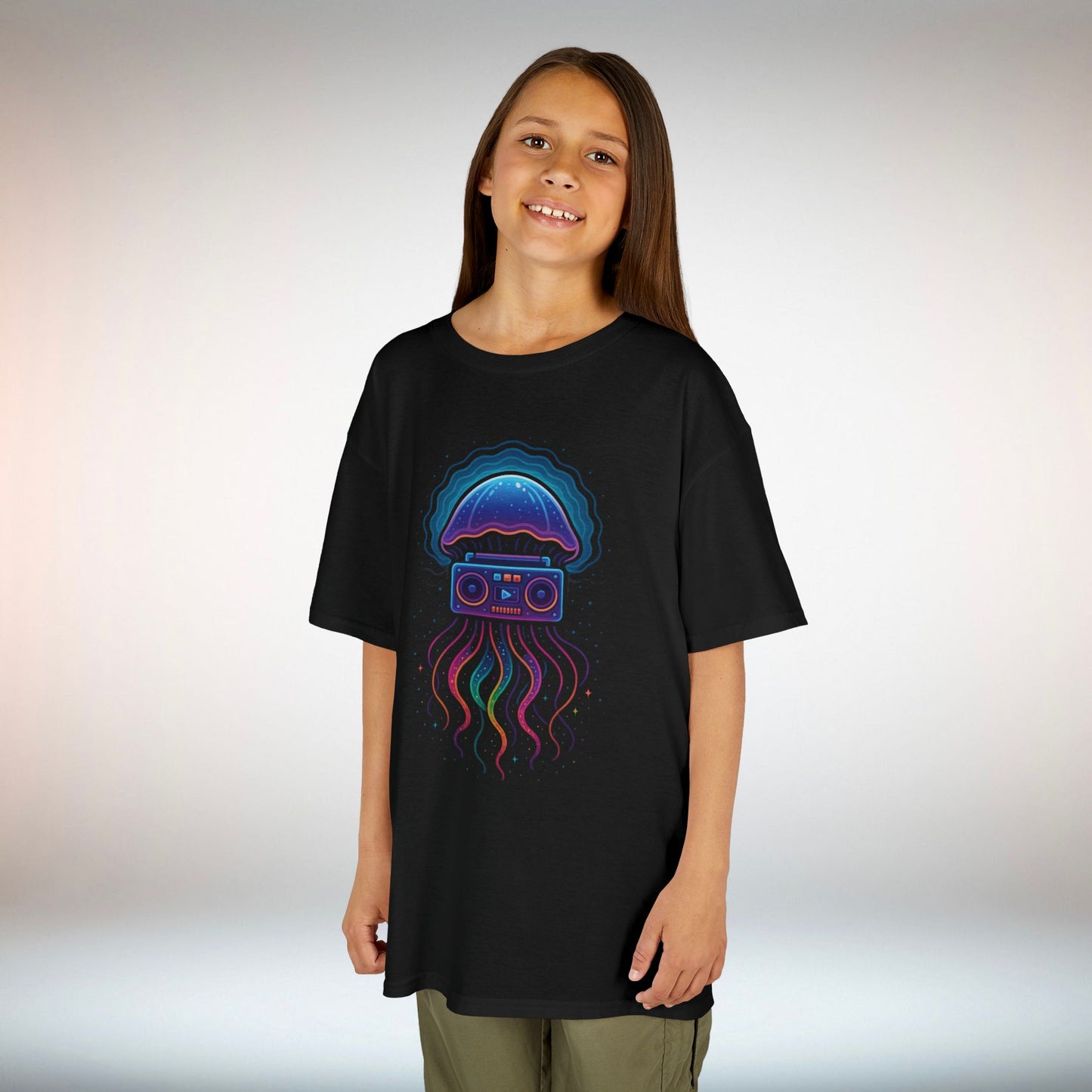 Retro Jellyfish Music Tee for Kids | Fun Graphic T-Shirt, Ocean Lovers Gift, Birthday Party Attire, Summer Vibes, Unique Kids Clothing