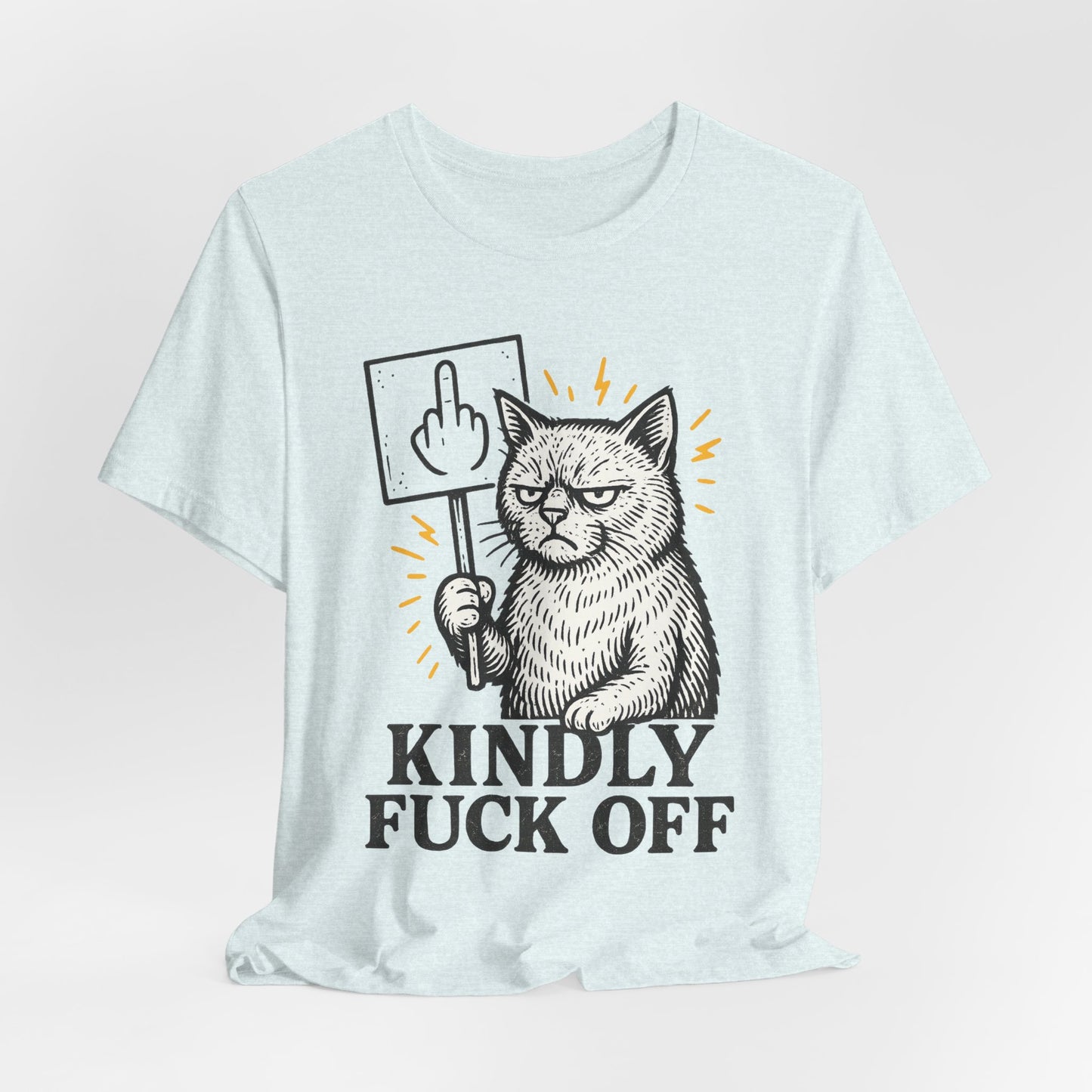 Funny Cat Kind Message Tee, Unisex Jersey Short Sleeve Tee, Cat Lover Gift, Humorous T-Shirt, Casual Wear, Everyday Humor