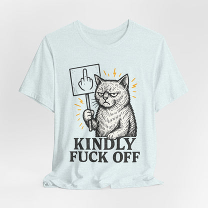 Funny Cat Kind Message Tee, Unisex Jersey Short Sleeve Tee, Cat Lover Gift, Humorous T-Shirt, Casual Wear, Everyday Humor