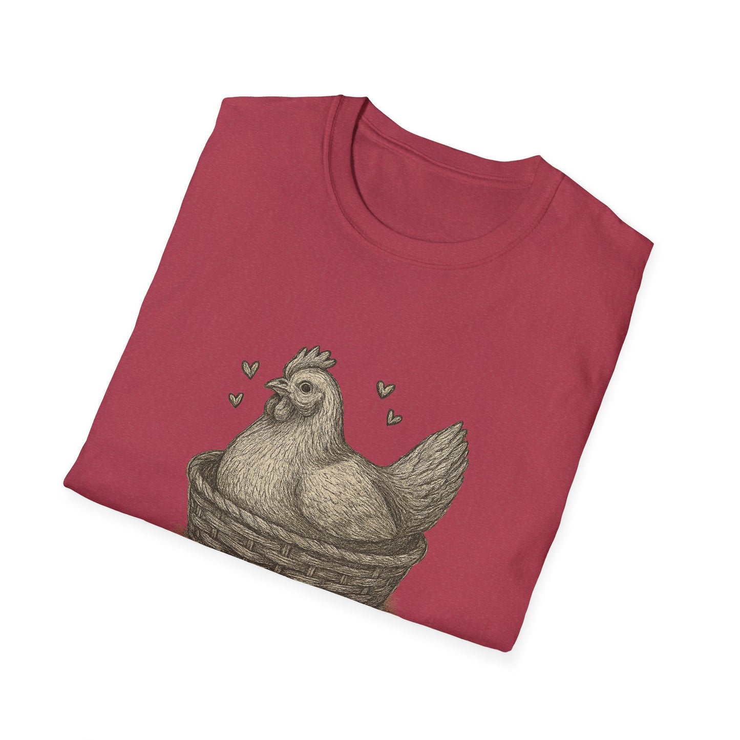 Emotional Support Chicken T-Shirt, Funny Chicken Tee, Farm Animal Gift, Quirky Humor Shirt, Cute Casual Wear, Unisex Apparel