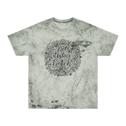 Colorful Graphic Tee for Relaxed Days, Not Today Bitch Shirt, Unisex Tie-Dye T-Shirt, Casual Everyday Wear, Quirky Gift Idea