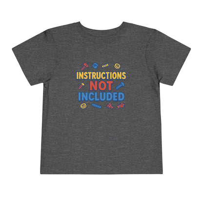 Instructions Not Included Toddler Tee, Cute Toddler T-shirt, Fun Kids Shirt, Summer Outfit, Gift for Kids