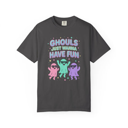Fun Ghouls Graphic T-Shirt, Halloween Shirt, Unisex Tee, Ghost Lovers Gift, Party Apparel, Cute Summer Outfit