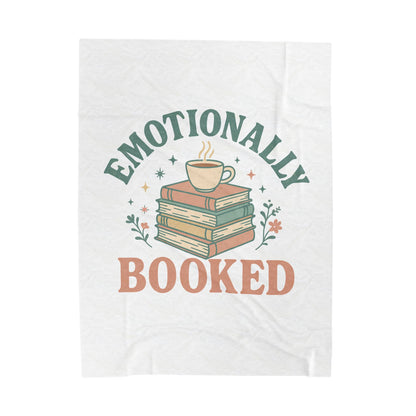 Cozy Velveteen Plush Blanket - Perfect for Book Lovers, Gift for Readers, Home Décor, Emotional Comfort, Relaxing Evenings