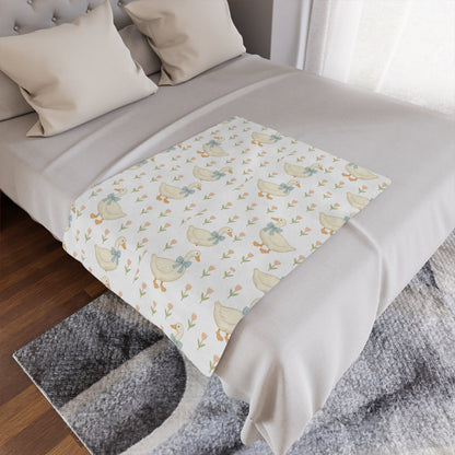 Cozy Duck Minky Blanket - Cute Baby Blanket, Nursery Decor, Gift for New Parents, Playtime Comfort, Soft Baby Gifts