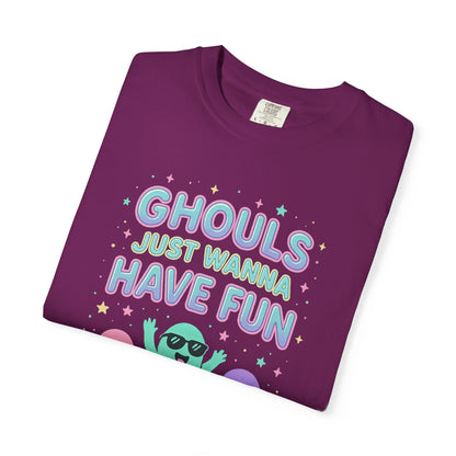 Fun Ghouls Graphic T-Shirt, Halloween Shirt, Unisex Tee, Ghost Lovers Gift, Party Apparel, Cute Summer Outfit