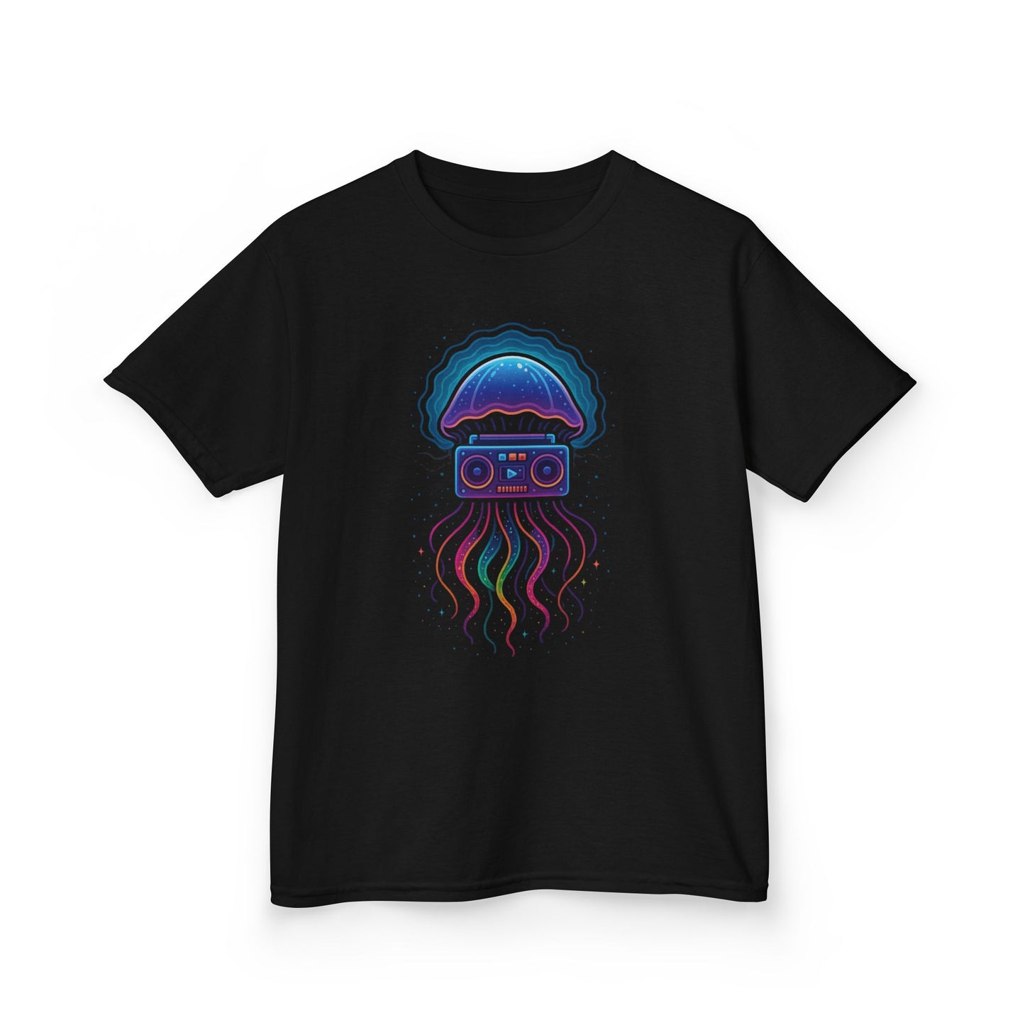 Retro Jellyfish Music Tee for Kids | Fun Graphic T-Shirt, Ocean Lovers Gift, Birthday Party Attire, Summer Vibes, Unique Kids Clothing
