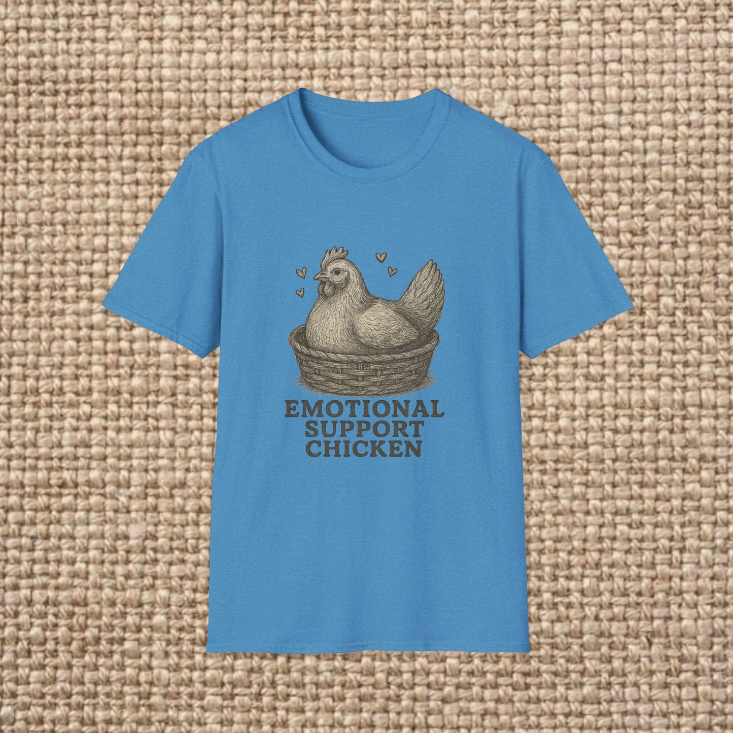 Emotional Support Chicken T-Shirt, Funny Chicken Tee, Farm Animal Gift, Quirky Humor Shirt, Cute Casual Wear, Unisex Apparel