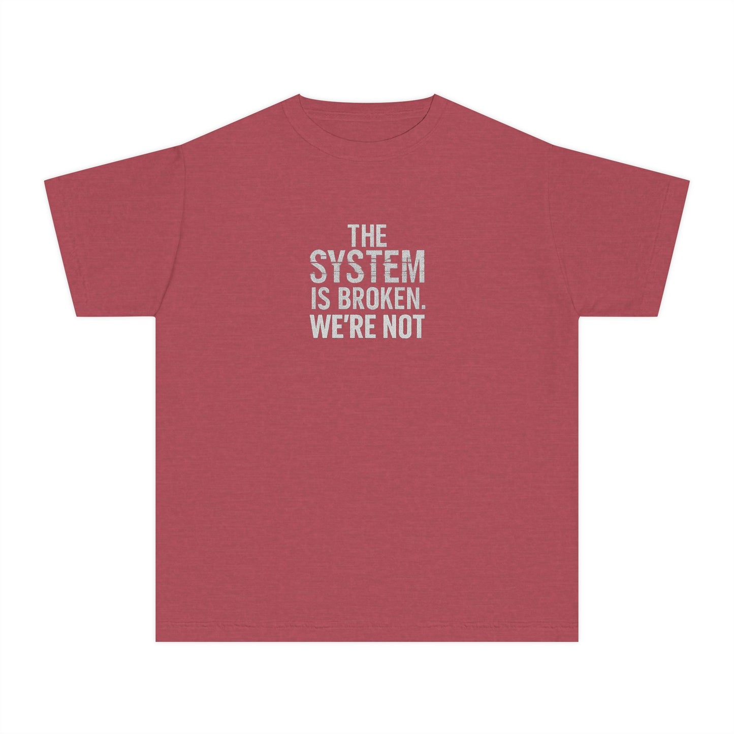 Youth Graphic Tee - The System is Broken, We're Not - Trendy Statement Shirt for Young Activists, Gifts for Teens, Social Justice [...]
