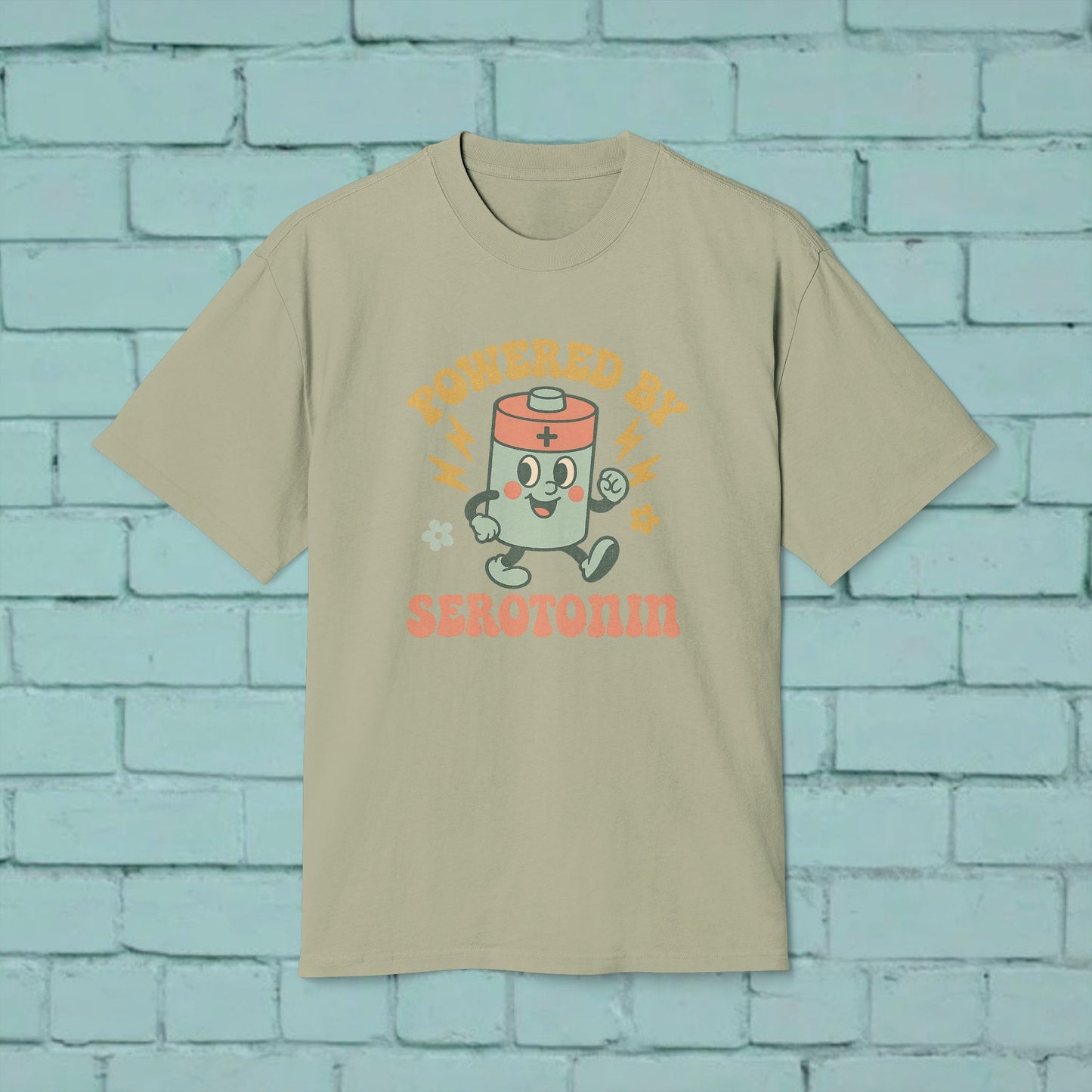 Powered by Serotonin Unisex Heavy Faded Tee