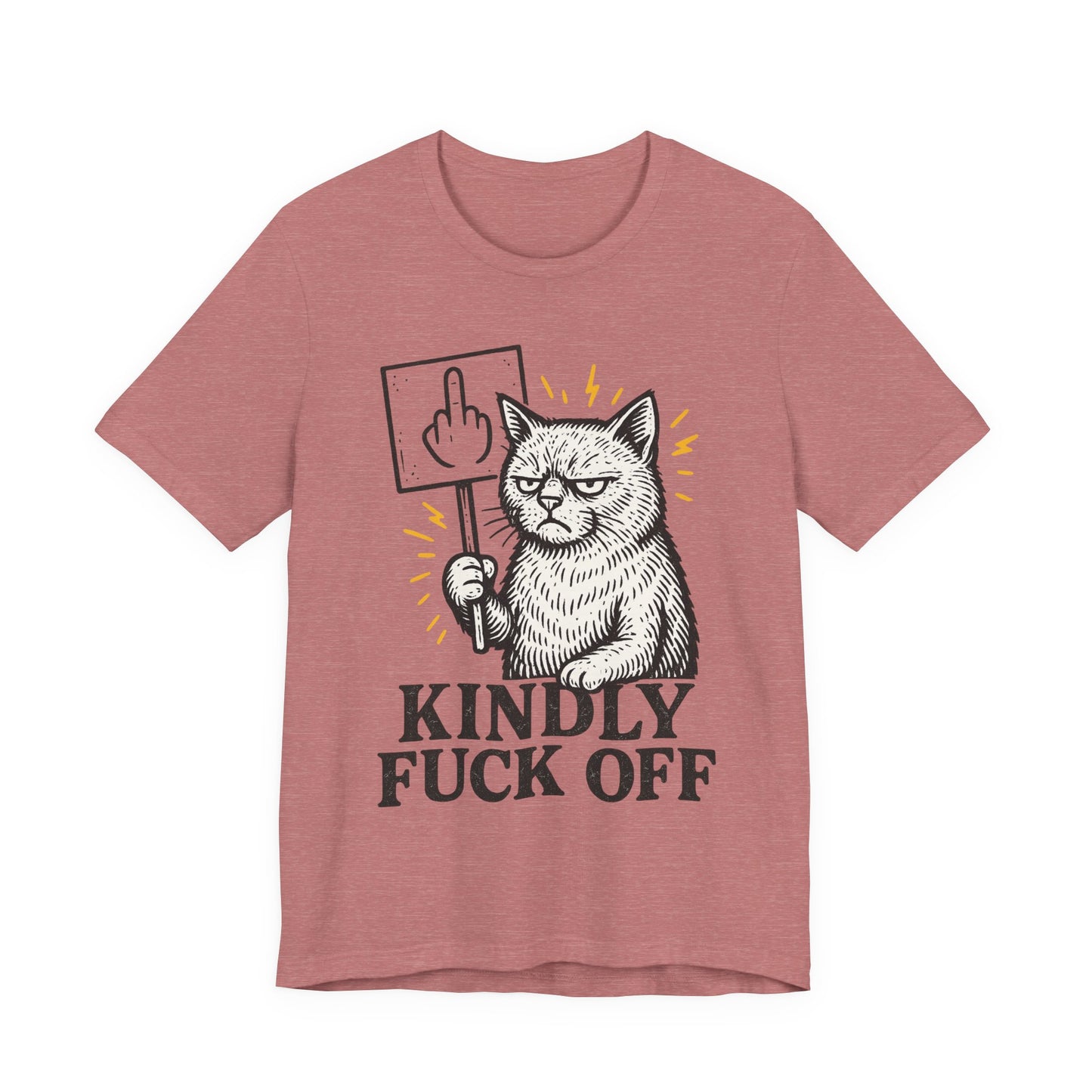 Funny Cat Kind Message Tee, Unisex Jersey Short Sleeve Tee, Cat Lover Gift, Humorous T-Shirt, Casual Wear, Everyday Humor
