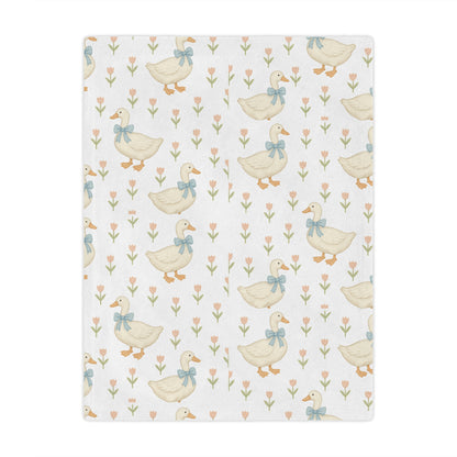 Cozy Duck Minky Blanket - Cute Baby Blanket, Nursery Decor, Gift for New Parents, Playtime Comfort, Soft Baby Gifts