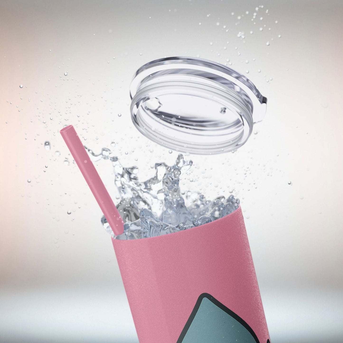 Emotionally Hydrated Tumbler, Cute Water Bottle, 20 oz Slim Cold Drink Cup, Motivational Gift, Summer Hydration, Reusable Straw Cup