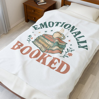 Cozy Velveteen Plush Blanket - Perfect for Book Lovers, Gift for Readers, Home Décor, Emotional Comfort, Relaxing Evenings