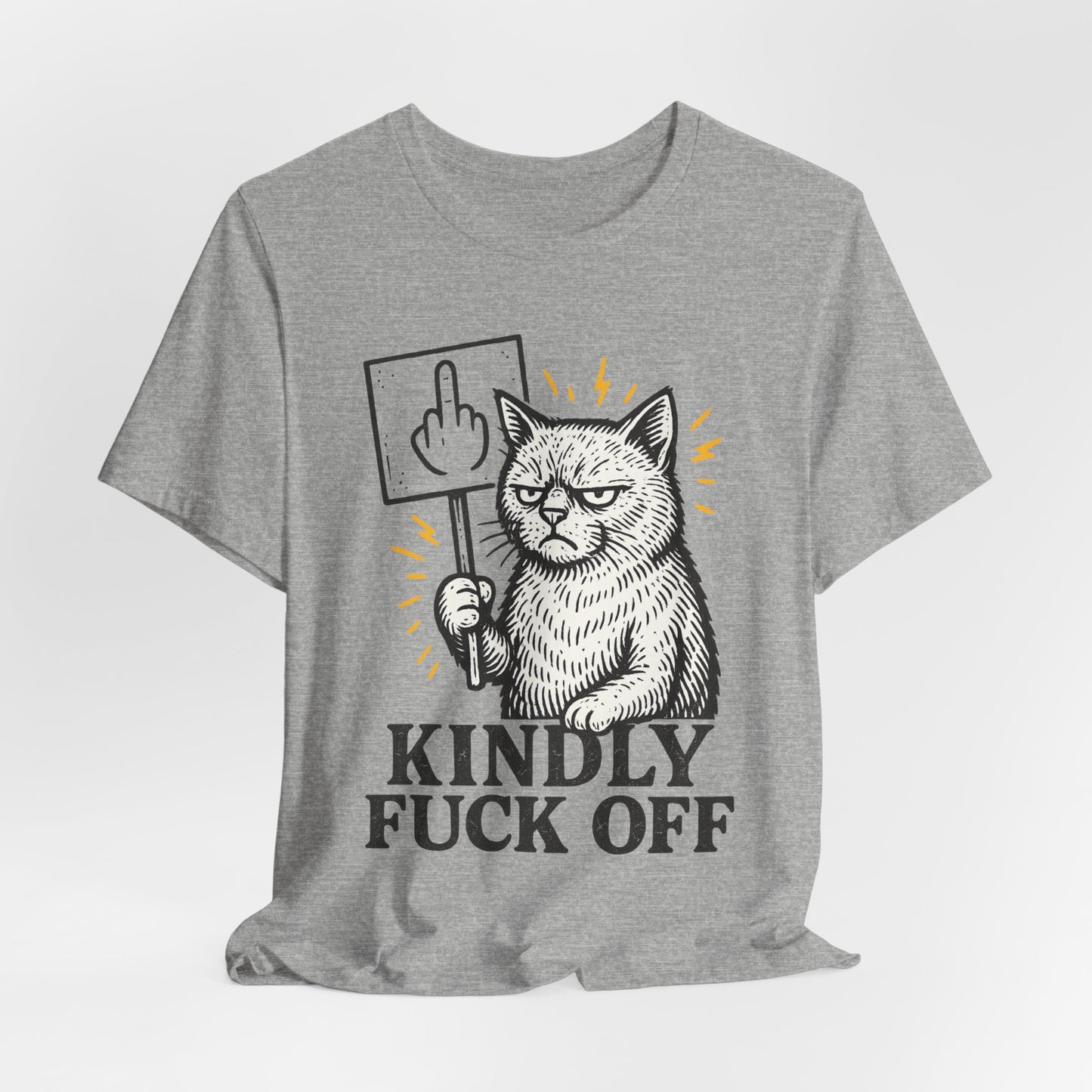Funny Cat Kind Message Tee, Unisex Jersey Short Sleeve Tee, Cat Lover Gift, Humorous T-Shirt, Casual Wear, Everyday Humor