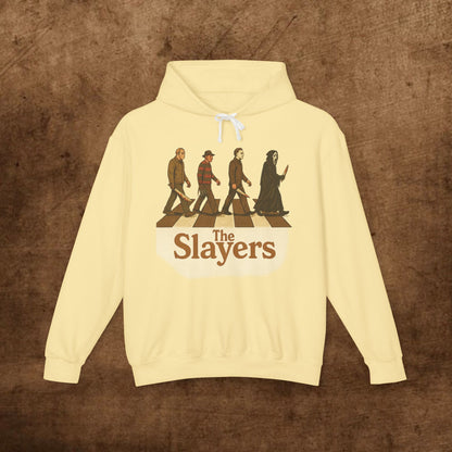 Unisex Lightweight Hooded Sweatshirt - 'The Slayers' Graphic Tee, Perfect for Halloween, Gift for Fans, Casual Wear, Street Style