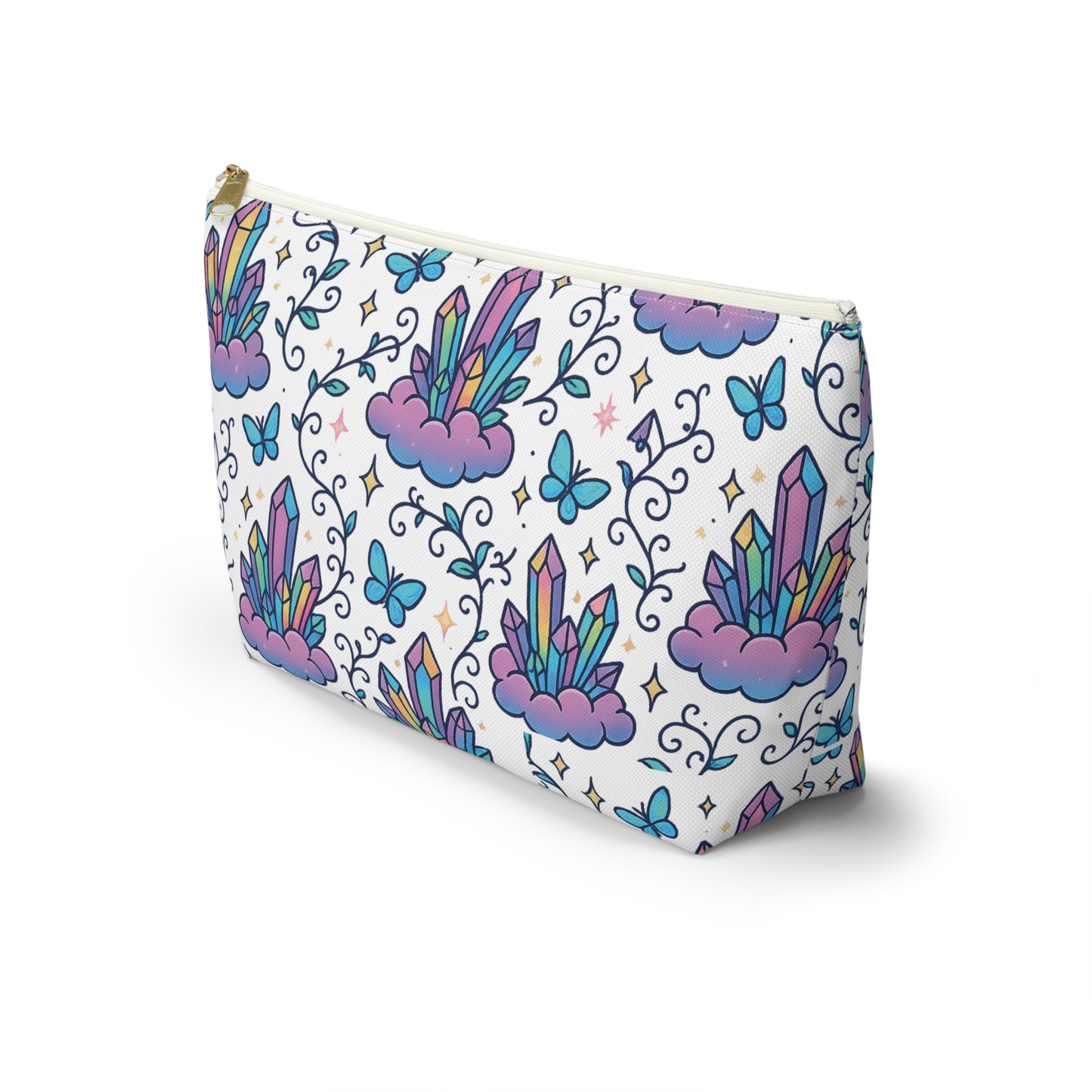 Crystal Dreams Accessory Pouch, Cosmetic Bag, Makeup Organizer, Travel Toiletry Pouch, Gift for Her, Magical Storage Solution