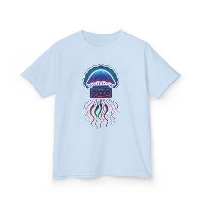 Retro Jellyfish Music Tee for Kids | Fun Graphic T-Shirt, Ocean Lovers Gift, Birthday Party Attire, Summer Vibes, Unique Kids Clothing
