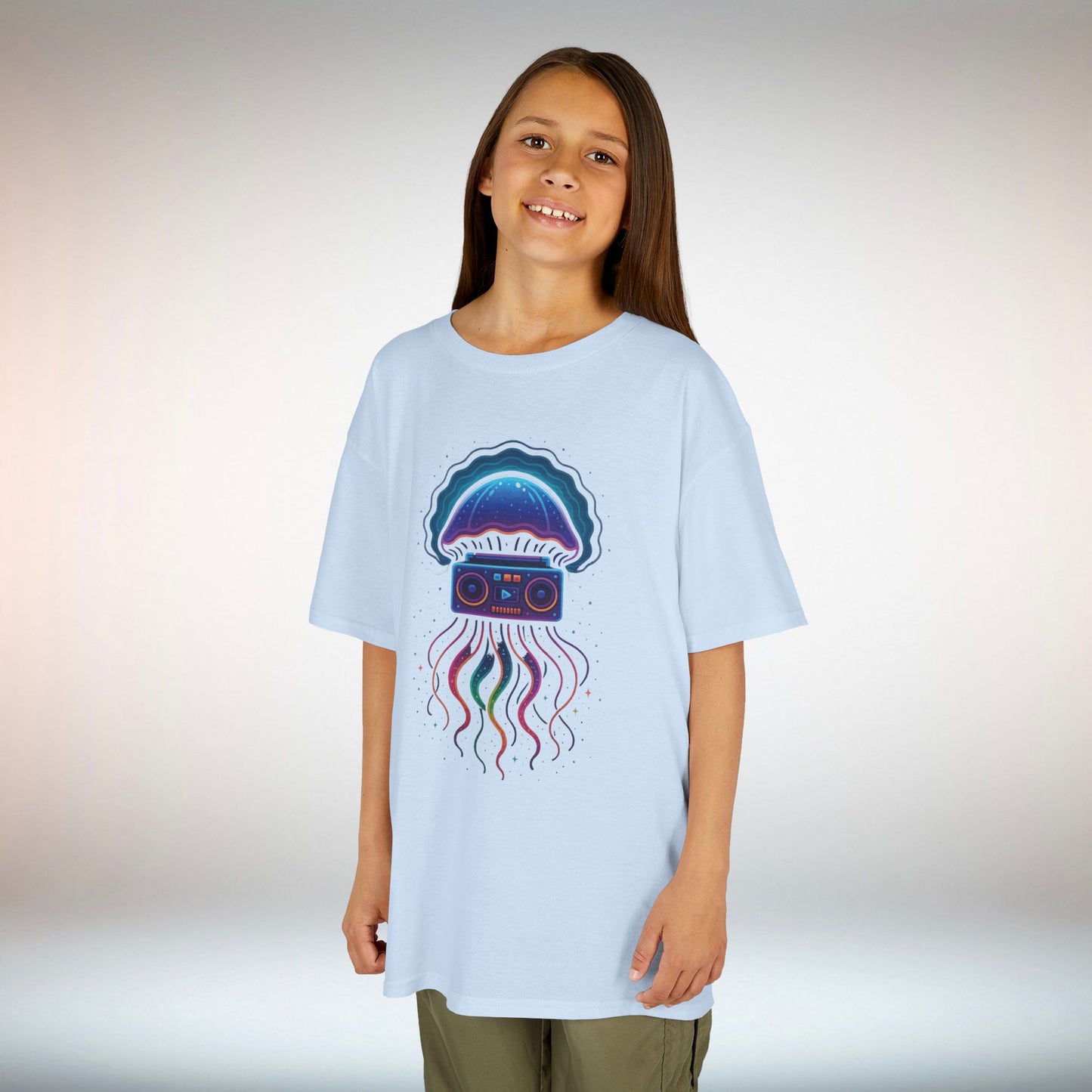 Retro Jellyfish Music Tee for Kids | Fun Graphic T-Shirt, Ocean Lovers Gift, Birthday Party Attire, Summer Vibes, Unique Kids Clothing