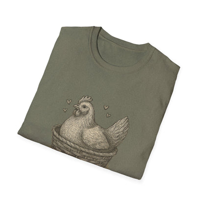 Emotional Support Chicken T-Shirt, Funny Chicken Tee, Farm Animal Gift, Quirky Humor Shirt, Cute Casual Wear, Unisex Apparel