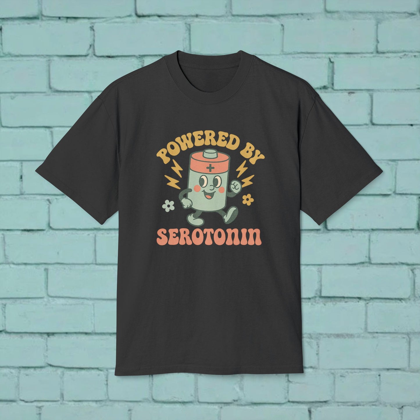 Powered by Serotonin Unisex Heavy Faded Tee