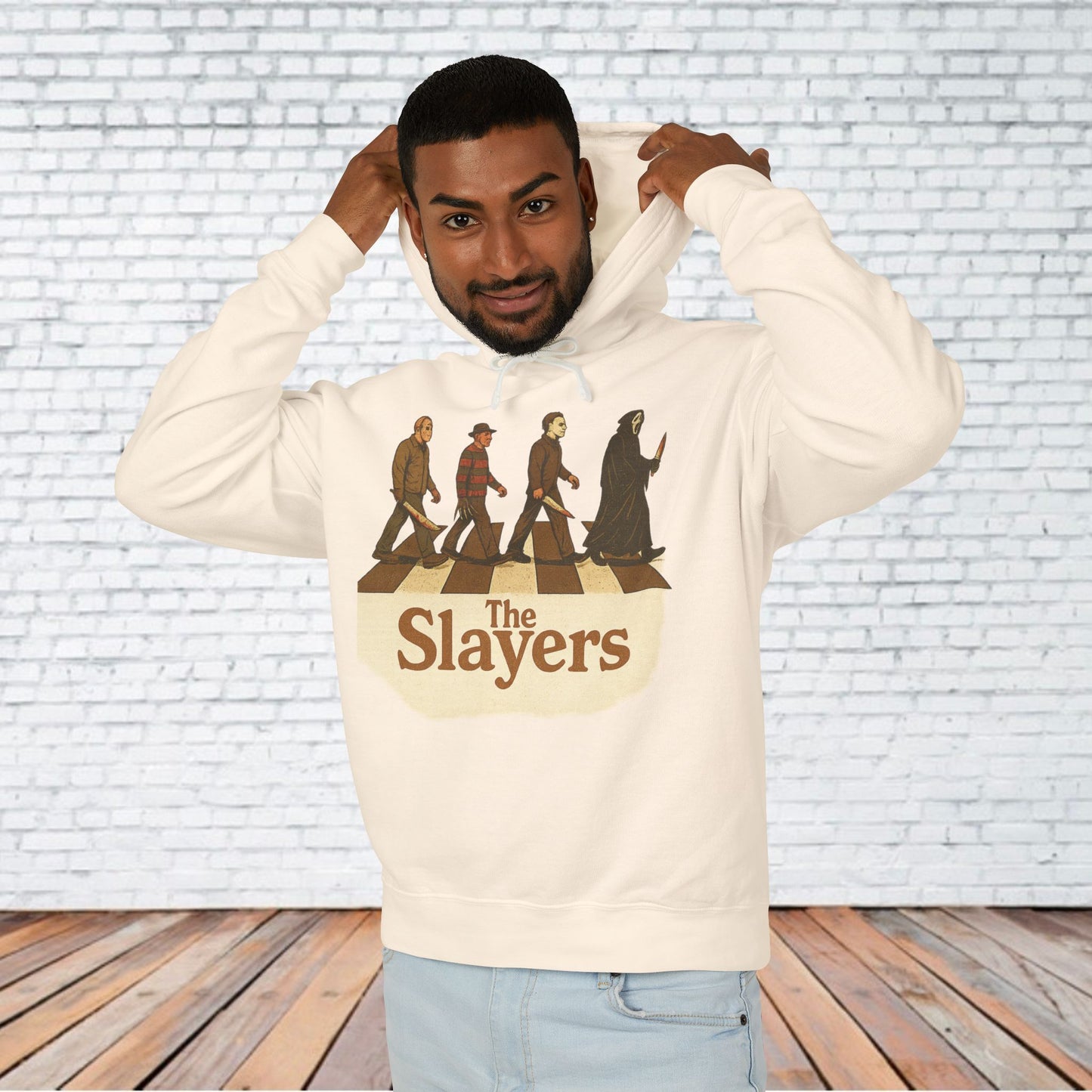 Unisex Lightweight Hooded Sweatshirt - 'The Slayers' Graphic Tee, Perfect for Halloween, Gift for Fans, Casual Wear, Street Style