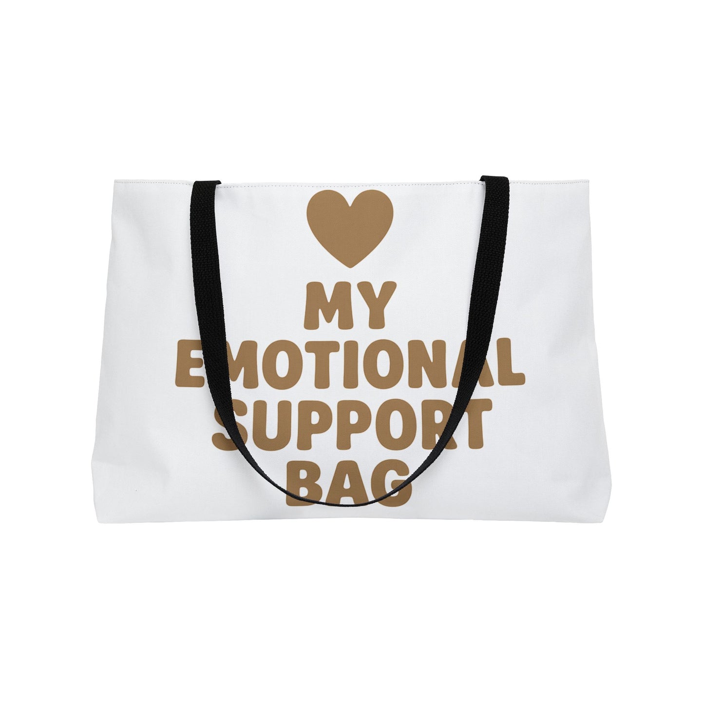 Emotional Support Weekender Tote Bag, Travel Tote, Beach Bag, Gift for Friends, Weekend Getaway Bag, Self-Care Essential