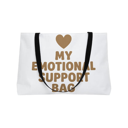 Emotional Support Weekender Tote Bag, Travel Tote, Beach Bag, Gift for Friends, Weekend Getaway Bag, Self-Care Essential