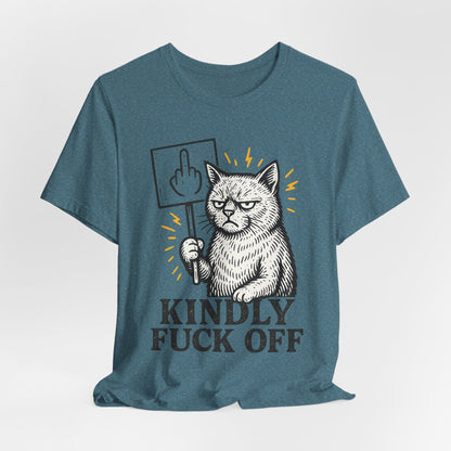 Funny Cat Kind Message Tee, Unisex Jersey Short Sleeve Tee, Cat Lover Gift, Humorous T-Shirt, Casual Wear, Everyday Humor