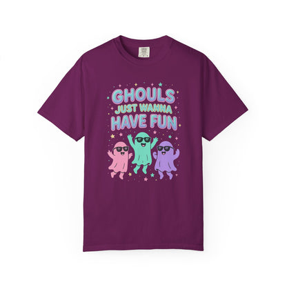 Fun Ghouls Graphic T-Shirt, Halloween Shirt, Unisex Tee, Ghost Lovers Gift, Party Apparel, Cute Summer Outfit