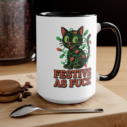 Festive Accent Mugs - Whimsical Holiday Drinkware, Christmas Gift, Cozy Coffee Mug, Unique Housewarming Present, Cute Tea Cup