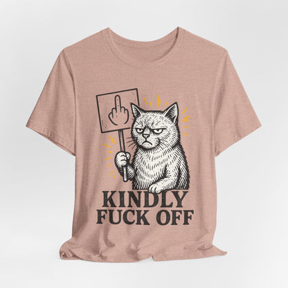 Funny Cat Kind Message Tee, Unisex Jersey Short Sleeve Tee, Cat Lover Gift, Humorous T-Shirt, Casual Wear, Everyday Humor