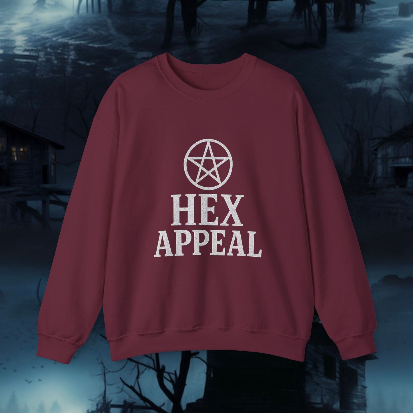 Hex Appeal Crewneck Sweatshirt | Cozy Witchy Apparel for Spooky Vibes, Perfect for Halloween, Gift for Witches, Casual Wear, Fall Fashion
