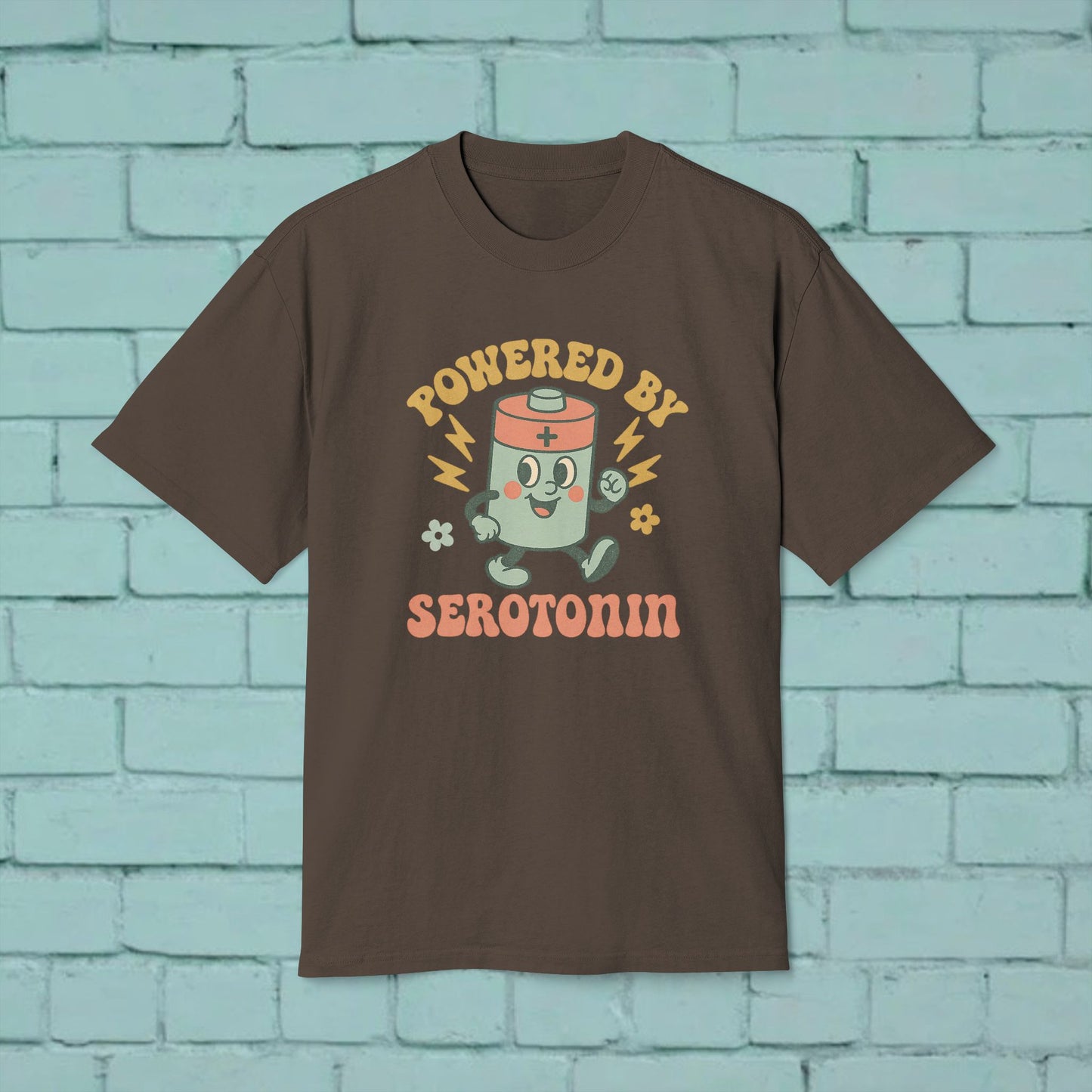 Powered by Serotonin Unisex Heavy Faded Tee