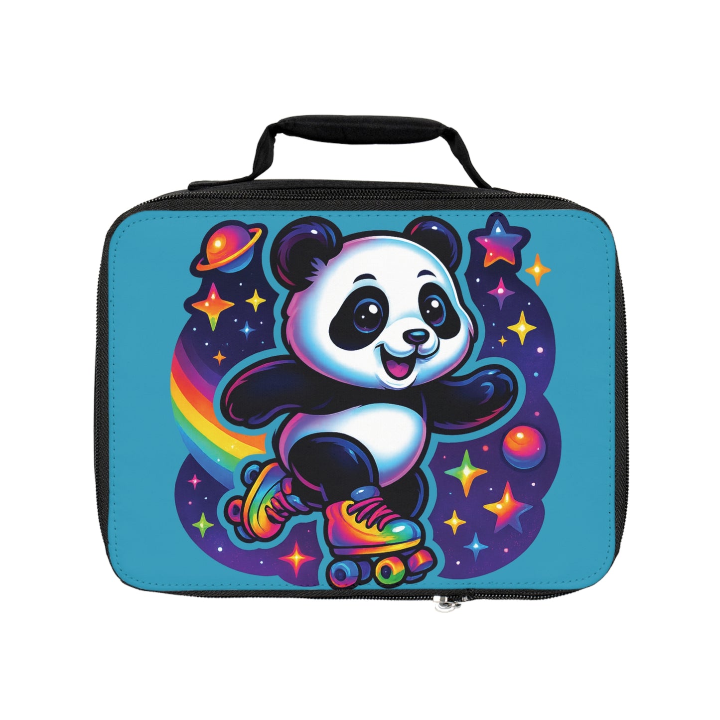 Cute Panda Skating Lunch Bag, Kids Lunchbox, Fun Insulated Tote, School Supplies, Back to School Gift, Animal Theme Accessories