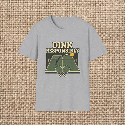Dink Responsibly T-Shirt - Unisex Softstyle Tee for Pickleball Lovers, Sports Gift, Comfortable Casual Wear, Fun Outdoor, Summer [...]
