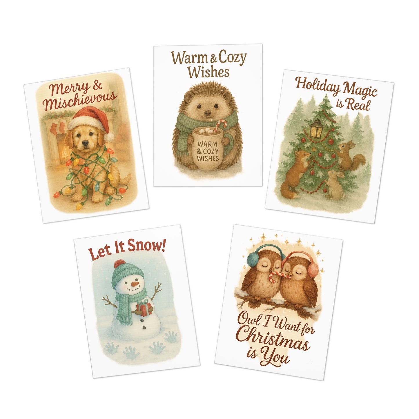 Multi-Design Holiday Greeting Cards | Festive Card Set for Christmas, Cozy Wishes, Winter Celebrations, Seasonal Greetings, Decorative [...]